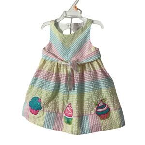Emily Rose Seersucker Cupcake Dress with Diaper Cover 12 M